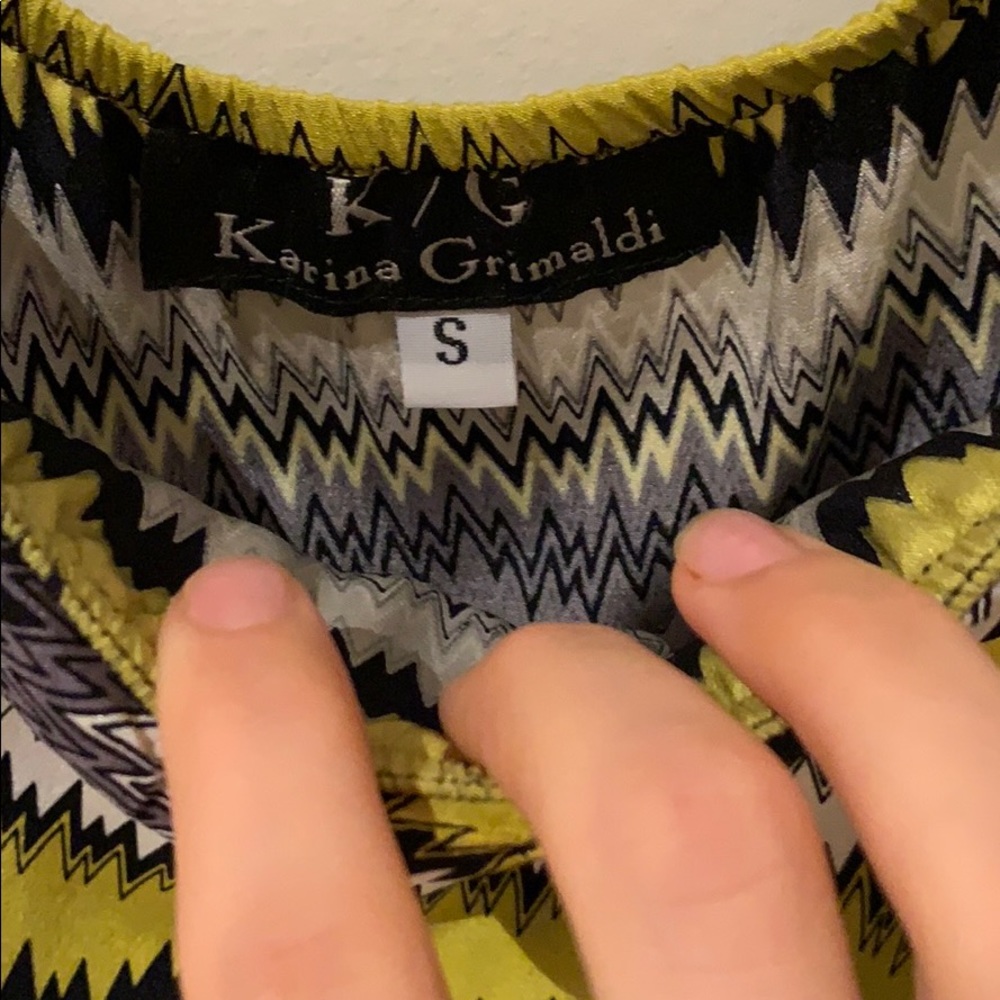 Karina Grimaldi Yellow and Black Romper Size Sm - Picture 2 of 3